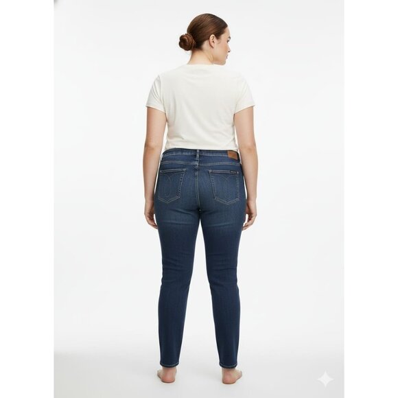 Brand New Calvin Klein Women's Blue Denim High Rise Skinny Jeans Pant Size 22W - Picture 2 of 4